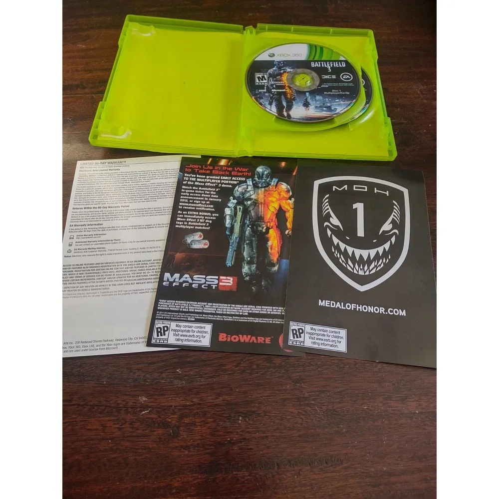 BATTLEFIELD 3 Microsoft Xbox 360 SEALED Dice EA 2011 Mature XBOX Live